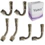 Yuauy 2 Set of 45 90 135 Degree Valve Stem Extension Extenders Tyre Angled Brass Universal Schrader Adapter for Car Motorcycle Bike Scooter (2 PCs in Each Angle)