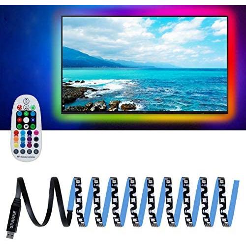 Dreamcolor Pixel LED Strip Lights, SPARKE TV Backlight 6.56ft USB 5V, 60LEDs Non-Waterproof RGB Light WS2812B Strip Light for Party, Gaming, Bedroom