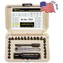Chapman MFG 7331 All-Purpose Standard Screwdriver Set - Includes Phillips, SAE Allen Hex & Slotted/Flathead Bits, Complete Set Offers 24 USA Made Insert Bits + Mini Ratchet Hand Tool (Desert Tan Case)