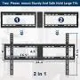 JUSTSTONE Tilt TV Wall Mount Bracket for 40-90 Inches LED, Plasma Flat Screen Curved TVs, TV Mount with VESA 800x400mm, Fits 16'' to 24'' Studs and Loading Capacity 165 lbs, Low Profile and Space Save
