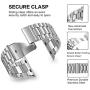 Fitlink Stainless Steel Metal Band for Apple Watch 38/40/42/44mm Replacement Link Bracelet Band Compatible with Apple Watch Series 6 Apple Watch Series 5 Apple Watch Series 1/2/3/4 (Silver,42/44mm)