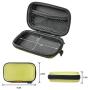 GLCON Rectangle Shaped Portable Protection Hard EVA Case,Mesh Inner Pocket,Zipper Enclosure Durable Exterior,Lightweight Universal Carrying Bag Wired/Bluetooth Headset Charger Change Purse (Green)