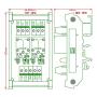 Electronics-Salon DIN Rail Mount 2 SPDT 10Amp Power Relay Interface Module, DC 12V Version.