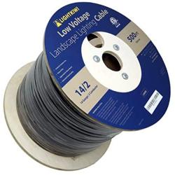 Lightkiwi L6008 14AWG 2-Conductor 14/2 Direct Burial Wire for Low Voltage Landscape Lighting, 500ft