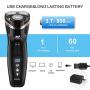 donlix Electric Shaver for Men Rotary Razor Shavers Razors Mens Machine Head Shaving Waterproof Wet Dry Trimmer Blades Rechargeable Battery Cordless Beard Trimmer Champagne