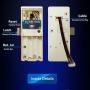 Touch Keypad Cabinet Lock Electronic Cabinet Lock Kit Set with RFID Keys & 5V DC Power Port Backup for Jewelry Box Baby Proof Closet Medicine Cabinet Cupboard