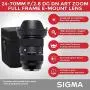 Sigma 24-70mm f/2.8 DG DN Art Zoom Full Frame Sony E-Mount Lens with LaCie Rugged Mini 1TB Hard Drive and 64GB SD Card Bundle (3 Items)