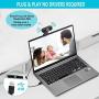 1080P HD Webcam with Microphone, Streaming Computer Web Camera USB PC Desktop Laptop Webcam with Stand/Privacy Cover/Tripod Stand, AutoFocus,Noise Reduction,Plug&Play for Video Calling/Zoom/Meeting