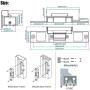 UHPPOTE Electric Strike Door Lock Fail-Secure for Access Control System Deadlatches or Cylindrical Locksets