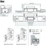 UHPPOTE Electric Strike Door Lock Fail-Secure for Access Control System Deadlatches or Cylindrical Locksets