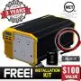 Krieger 4000 Watts Power Inverter 12V to 110V, Modified Sine Wave Car Inverter, Dual 110 Volt AC Outlets, Hardwire Kit, DC to AC Converter with Installation Kit - MET Approved to UL and CSA Standards