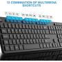 Wireless Keyboard and Mouse Combo, WisFox 2.4G Full-Size Wireless Keyboard Mouse Combo, USB Keyboard Silent Ergonomic Mouse and Keyboard for PC Laptop Desktop Windows (Black)