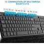 Wireless Keyboard and Mouse Combo, WisFox 2.4G Full-Size Wireless Keyboard Mouse Combo, USB Keyboard Silent Ergonomic Mouse and Keyboard for PC Laptop Desktop Windows (Black)