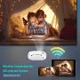 WiFi Projector, DIWUER Newest 4500 Lux Mini Portable Projector for Outdoor Movies, Support Wireless/ USB Cable Mirroring, Compatible with TV Stick, PS4, iPhone, Android, Windows