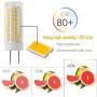 G8 Led Bulb, All New 75W Halogen Bulb Replacement, Dimmable 7W T4 G8 Led Lamps, G8 Bi-pin Base Bulb, AC120V 720lm, Under Cabinet Counter Light, Kitchen Lighting and Puck Lights, Warm White 4pack