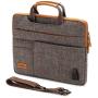 DOMISO 10.1 Inch Multi-Functional Laptop Sleeve Business Briefcase Messenger Bag with USB Charging Port for 10.1-10.5 Inch Laptop / Tablet / iPad Pro / iPad Air / Lenovo Yoga Book / Acer, Brown
