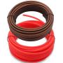 Welugnal 10 Gauge 41ft Brown and 41ft Red Power/Ground Wire True Spec and Soft Touch Cable for Car Amplifier Automotive Trailer Harness Wiring