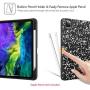 Fintie Keyboard Case for iPad Pro 11'' 2020 (2nd Generation), iPad Pro 11 Inch 2018 - Soft TPU Back Cover with Pencil Holder, Magnetically Detachable Wireless Bluetooth Keyboard, Composition Book