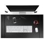 Multifunctional Office Desk Pad 34 x 20 Inch Premium Leather Desk Mat Blotters Laptop Keyboard Mouse Pad Organizer with Comfortable Writing Surface and Liftable Side Rails for Office Home