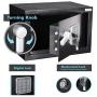Home and Office Electronic Safe Box with Keypad & Keys, Money Lock Boxes, Safety Boxes for Home, Office, Hotel Rooms,Business, Jewelry, Gun, Cash, Steel Alloy Drop Safe 9.85 x 13.75 x 9.85 inches
