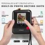 Polaroid WiFi Wireless 3x4 Portable Mobile Photo Printer (Black) with LCD Touch Screen, Compatible w/ iOS & Android