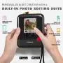 Polaroid WiFi Wireless 3x4 Portable Mobile Photo Printer (Black) with LCD Touch Screen, Compatible w/ iOS & Android