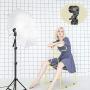 SH Photography Lighting Kit, 6.5x10FT/2x3m Background Support System 800W 5500K Softbox Umbrella Continuous Lighting Equipment, 2-in-1 Reflector, for Photos, Videos, Portraits and Product Shooting