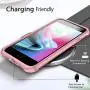 iPhone 8 Plus / 7 Plus Case with [ Screen Protector Tempered Glass x2Pack] SUPBEC Protective Phone Cover with Silicone PC+TPU Shockproof Rubber Heavy Duty Case for iPhone 8Plus / 7Plus Case-Rose Gold
