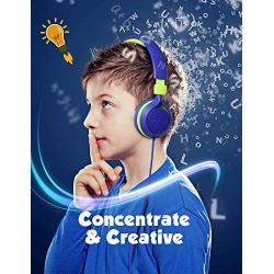 Kids Headphones, Mpow CHE1 Wired Headphones for Kids Teens Children with Volume Limit 94dB, Foldable Adjustable On Ear Headphones for School, Travel, Compatible with Cellphones, Tablets, PC