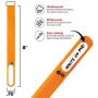 Wrap-It Storage Cinch-Straps, 8'' 18 Pack (Orange), Features Stainless Steel Buckle and Label for Cord Identification, Reusable Multi-Purpose Securing Cable Straps, Cord Wrap, Cord Organizers