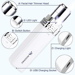 3 in 1 Eyebrow Trimmer Eyebrow Razor Portable Precision Eyebrow Hair Remover USB Rechargeable Cordless Painless Electric Facial Eyebrow Hair Remover for Women and Men.
