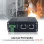Elenzk Industrial Gigabit PoE++ Injector Hardened IEEE802.3at/bt 95W PoE Adapter with 48-57VDC Input DIN-Rail and Wall Mount
