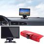 Navinio New Version Car Third Roof Top Mount Brake Lamp Camera Brake Light Rear View Backup Camera+7'' LCD Car Dashboard Color Monitor for Chevrolet Express GMC Savana Vans Exporer Vans Cargo