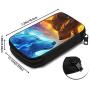 Hxuedan Ice and Fire Wolf Head The Data Cable Storage Bag is A Portable and Independent Design SuitableVFor Travelers to Place The Data Cable, Earphone and Electronic Product Data Cable Storage Bag