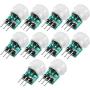 Weewooday 10 Pieces AM312 Mini Human Sensor Module IR Pyroelectric Infrared PIR Motion Sensor Detector Modules DC 2.7V to 12V, Working Temperature Minus 20 Degrees Celsius to 60 Degrees Celsius