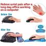 FF1 Non Slip Memory Foam Mouse Pad Wrist & Keyboard Support Wrist Rest for Office, Computer, Laptop & Mac - Durable & Comfortable & Lightweight for Easy Typing & Pain Relief-Ergonomic Support