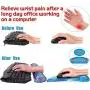 FF1 Non Slip Memory Foam Mouse Pad Wrist & Keyboard Support Wrist Rest for Office, Computer, Laptop & Mac - Durable & Comfortable & Lightweight for Easy Typing & Pain Relief-Ergonomic Support