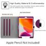 Fintie Case for iPad 10.2 Inch - [Corner Protection] Multi-Angle Viewing Folio Stand Cover with Pocket, Pencil Holder, Auto Wake/Sleep for iPad 8th / 7th Generation, Purple