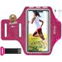 JETech Cell Phone Armband Case for iPhone SE(2020)/11/11 Pro/XR/XS/X/8 Plus/7 Plus/8/7/6s/6, Galaxy S10/S9/S9+, Adjustable Band, w/Key Holder and Card Slot, for Running, Walking, Hiking, Plum