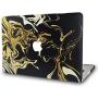 KECC Laptop Case for MacBook Pro 13'' (2021/2020/2019/2018/2017/2016) Plastic Hard Shell Cover A2338 M1 A2289 A2251 A2159 A1989 A1706 A1708 Touch Bar (Black Gold)