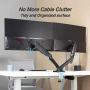 AVLT Dual 27'' Monitor Desk Mount Stand - Mount Two 27'' Screens on Height Adjustable Gas Spring Arms Space Saver Both C-Clamp & Grommet Mounting Base Each Arm Holds up to 14.3 lbs