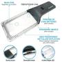 3X Large Magnifying Glass with [10 Anti-Glare & Fully Dimmable LEDs]-Evenly Lit Viewing Area-The Best Lighted Magnifier for Reading Small Fonts, Low Vision Seniors, Macular Degeneration, Inspection
