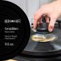 SmallBen Record Weight Stabilizer with Protective Leather Pad - 9-Ounce Vinyl Turntable Weight - Durable & Stylish LP Stabilizer - Fits Any Turntable - Black Matte