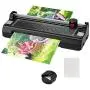 Goplus Laminator Machine, A4 Thermal Laminating Machine with 25 Pouches, Paper Trimmer, Corner Rounder, 9 Inches Personal Laminator for Home School Office, Small Hot Cold Lamination Machine