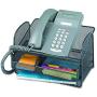 Safco Products 2160BL Onyx Mesh Telephone Stand With Drawer, Black