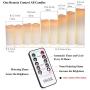 YIWER Flameless Candles Battery Operated Candles 5.5'' 6'' 6.5'' 7'' 8'' 9'' Set of 9 Ivory Real Wax Pillar LED Candles with 10-Key Remote and Cycling 24 Hours Timer