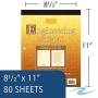 Roaring Spring Signature Collection 5x5 Grid Covered Engineering Pad, 1 Case (24 Total), 20# Buff, 3 Hole Punched, 8.5'' x 11'' 80 Sheets, Buff Paper