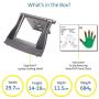 Kensington Easy Riser Portable Ergonomic Laptop Cooling Stand (12''-17'') for Laptops, Chromebooks Macbooks and Wacom devices – Grey (K60112AM), Gray