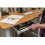 Uprite Ergo Under Desk Pen & Pencil Drawer for Height Adjustable Desks (White)