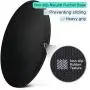 ITNRSIIET [20% Larger] Mouse Pad with Stitched Edge Premium-Textured Mouse Mat Waterproof Non-Slip Rubber Base Round Mousepad for Laptop PC Office 8.7×8.7×0.12 inches, Black Marbling